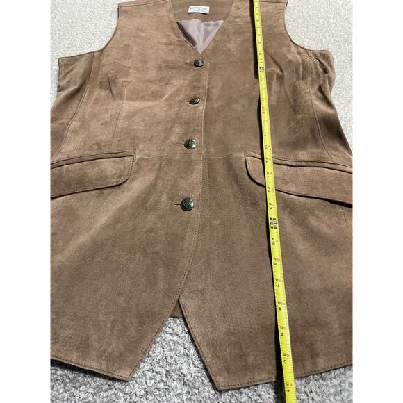 VTG Brownstone Studio Suede Vest 4 Button Women's Size Large 4 Button - Picture 3 of 9